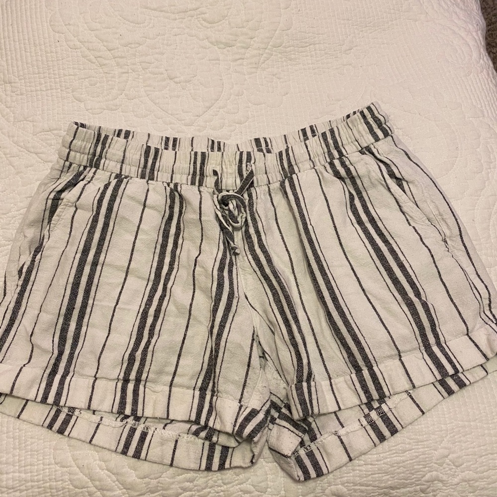 White striped shorts